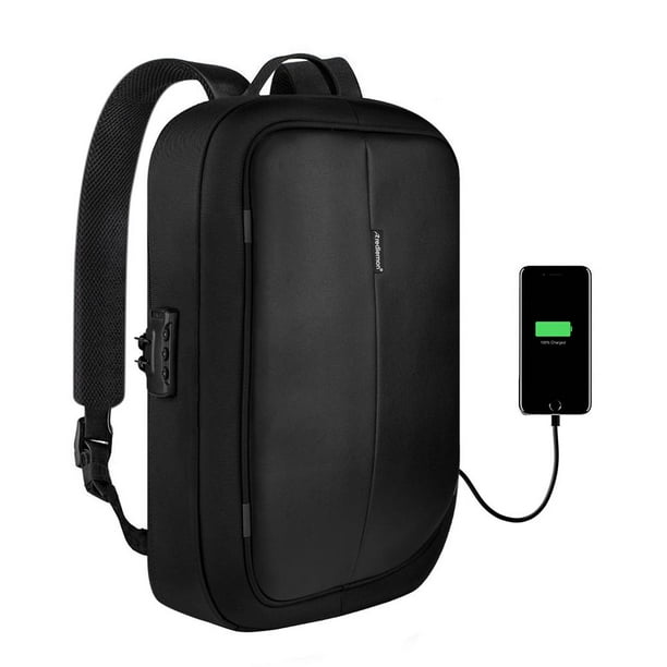 Mochila para Laptop Antirrobo Ejecutiva con Candado y Puerto USB para Power Bank Resistente Agua Redlemon Compartimentos para Laptop de 15