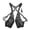 Black, variant on Vintage Leather Multi-Pocket Underarm Vest for Men
