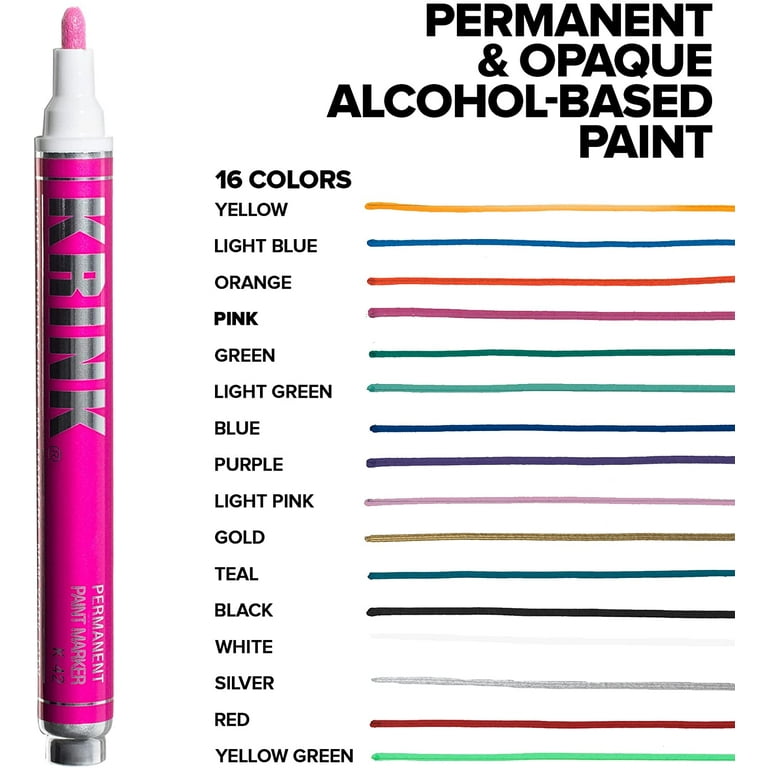 Krink K-42 Opaque Permanent Paint Marker, Pink 