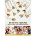 thumbnail image 6 of KeyStyle Birthstone Necklace with Cubic Zirconia Love Knot Womens Pendant Necklaces 14K Gold Plated Anniversary Gifts for Wife, 6 of 10