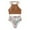 Coffee, variant on VBVC Womens Tummy Control Bathing Suits Modest High Waisted Bikini Sets Cute Halter 2 Piece Swimsuit