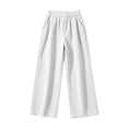 thumbnail image 7 of BXJX Girls Corduroy Pants, Outdoor Straight Leg Elastic Waist School Kids Casual Pants White Size 7-8 T, 7 of 7