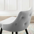 thumbnail image 4 of Counter Stool Chair, Set of 2, Velvet, Light Grey Gray, Modern Contemporary Urban Design, Bar Pub Cafe Bistro Hotel Restaurant Hospitality, 4 of 9