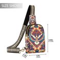 thumbnail image 2 of FORMRS Womens Crossbody Sling Bag Travel Daypack Shoulder Chest Backpack, Beige Geometric Eagle, 2 of 7