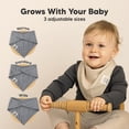thumbnail image 4 of Baberos KeaBabies para bebés, paquete de 8 pañuelos de muselina de algodón suave, 4 of 9