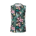 thumbnail image 6 of Lsque Rose Flowers Print Men's Cotton Blend Sleeveless Muscle Shirts (S-3XL)- Moisture Wicking, Odor Protection, UPF 30+,Small, 6 of 8