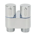 thumbnail image 3 of Bathroom Faucet Valve Angle Valve Single Inlet Double Outlet Double Control Valve For Shower Head Toilet Sink Basin Water Heater, 3 of 11
