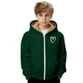 thumbnail image 4 of Coerni Boys Girls Cute Heart Hoodies Zip Up Fleece Lined Sweatshirt Hooded Cozy Preppy Sweater Teen Classic Long Sleeve Clothes, 4 of 7