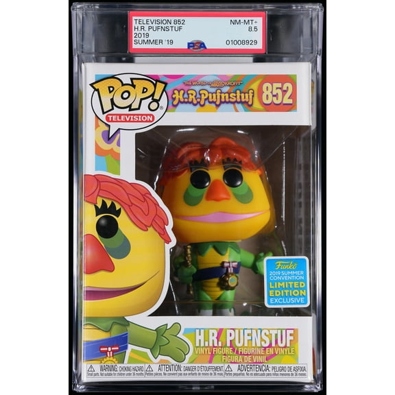 H.R. Pufnstuf, PSA Graded 8.5 NM-MT , H.R. Pufnstuf (2019 Summer Convention) Collectible Vinyl Figure #852, Fully Encapsulated Bundle with Compatible Funko Pop! PSA Hard Protector Case