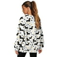 thumbnail image 2 of HELLHERO Dachshund Paw Print Sweatshirt for Women Oversized Crewneck Sweater Casual Long Sleeve Winter Pullover Tops Size L, 2 of 7