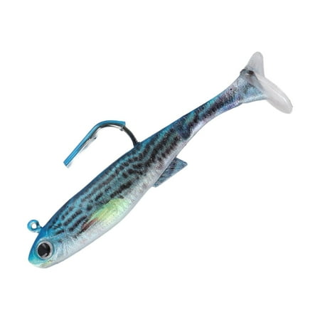Fanjie 1/6Pcs Paddle Tail Baits For Bass Fishing Swimbaits Top Water Soft Fishing Lure