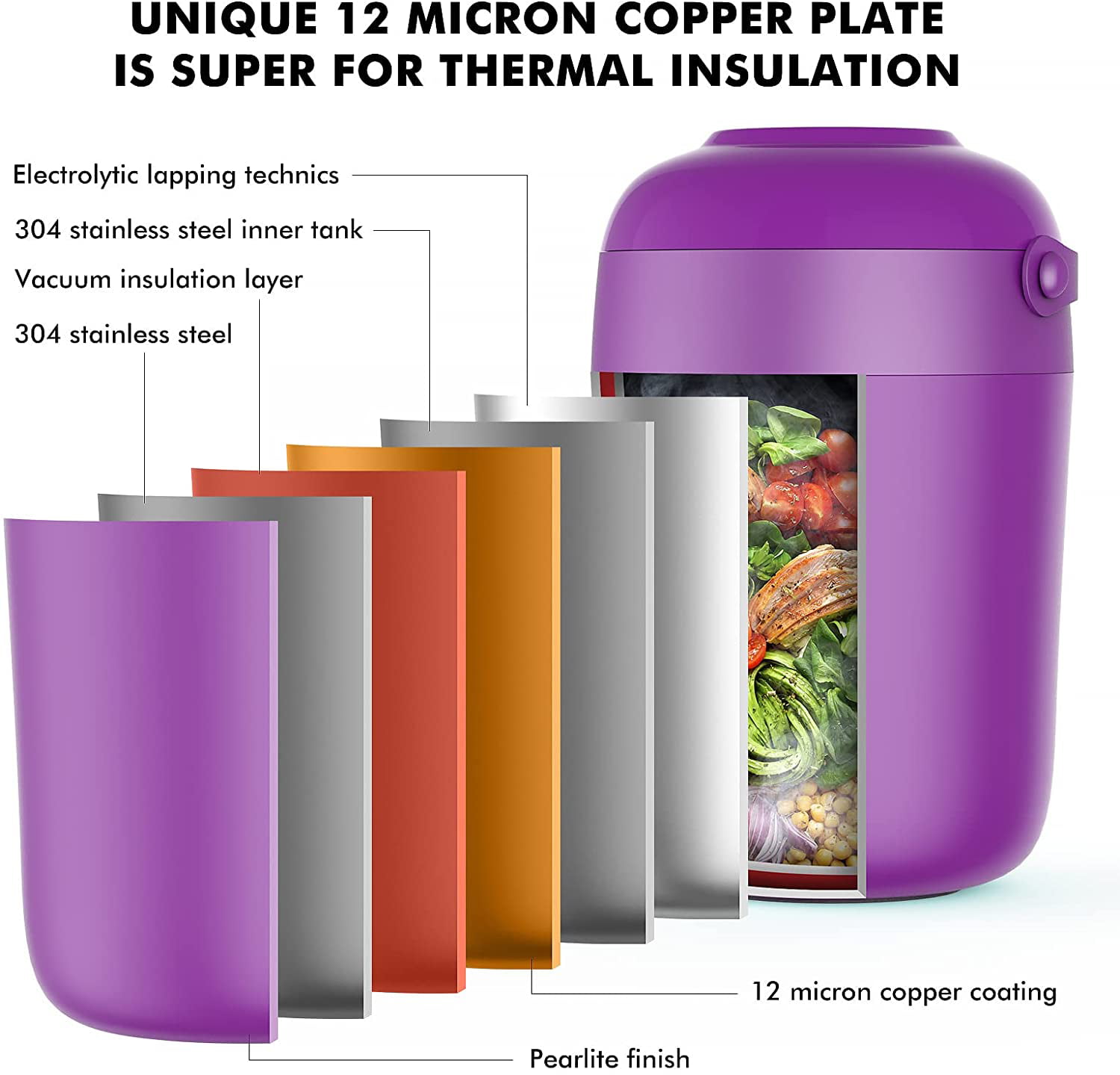 Vacuum Insulated Food Jar, Stainless Steel, Keeps Food/liquid Hot Or Cold,  Leak Resistant, Easy Clean, With Insulation Bag For Teenagers And Workers,  For Back School, Classroom - Temu