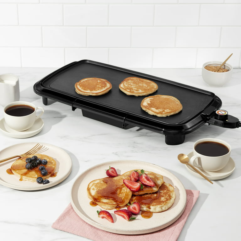 Black + Decker - Family Size Electric Griddle with Warming Tray and Drip  Tray, Black 