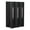 Black Triple Layer, variant on sunsanly 3 Chamber Wall Mounted Soap Dispenser 400ML x 3 No Drill Shampoo Dispenser Wash Dispenser with Visual Window