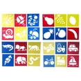 thumbnail image 1 of MasteelfCA 24PCS DIY Painting Template Drawing Tools Multi-Pattern Hollow Out Painting Stencil DIY Craft Projects Educational Toys for Preschool DIY Drawing, 1 of 8
