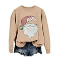 thumbnail image 1 of Daznico Décorations de Noël, Chandail en Molleton à Manches Longues Col Rond pour Femmes, Haut de Mode Confortable, Tenue Athlétique Décontractée, Vêtements Festifs de Vacances, 1 of 3