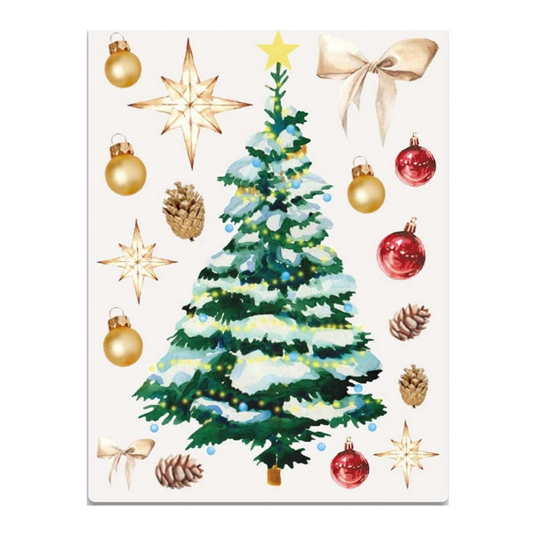 VBXOAE Christmas Tree Stained Glass Window Film,2024 New 