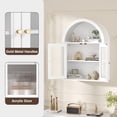 thumbnail image 5 of Arched Bathroom Cabinet, Wall Mounted Bathroom Cabinet with Acrylic Doors and Adjustable Shelf, for Kitchen, Living Room, Laundry Room, Restroom, White, 5 of 18