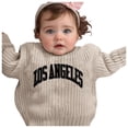 thumbnail image 2 of HXWCHs Toddler Girl Knit Top Soft Lined Long Sleeve 12-18 Months Beige1, 2 of 3