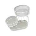 thumbnail image 4 of Cesta de frutas de 3 capas, recipiente para almacenar verduras, frutero multiusos, alambre de metal Blanco, 4 of 9