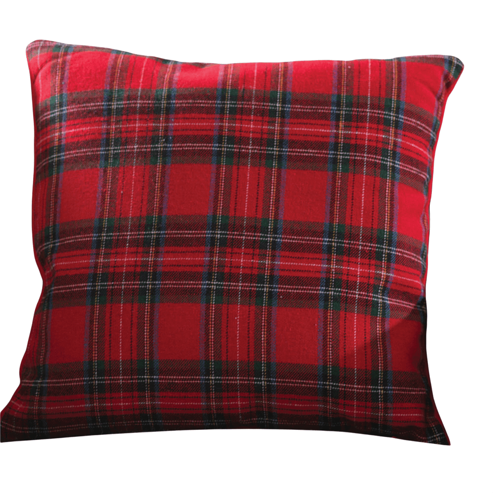 HomeMagic Decorative Pillow Cover, 18" x 18", Christmas Plaid