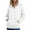 White, variant on ShiShine Womens V Neck Crisscross Hoodies Long Sleeve Fashion Sweatshirt Cozy Lining Pullover Sweater with Pocket