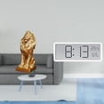 thumbnail image 2 of Majestuosa figura artística de león con reloj digital para oficina, hogar, estantería y como regalo decorativo multiusos, 2 of 8