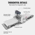thumbnail image 6 of KFFKFF Industrial Dough Flattening Device, 19.7-Inch Bidirectional Puff Pastry Flattener and Fondant Roller, Electric Dough Flattener 0-1.4" Variable Thickness, 6 of 9