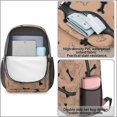 thumbnail image 4 of Dog Bone Brown Pattern 17" School Backpacks for Teens,Waterproof Oxford Fabric,S-Shape Padded Straps for School,Travel,Hiking,Camping, 4 of 6
