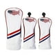 thumbnail image 1 of Soidarity 3 piezas de funda para cabeza de palo de Golf, Protector de práctica impermeable de cuero, funda de repuesto extraíble y reutilizable para la Golf Blanco Soidarity  OD028135-01, 1 of 6
