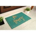 thumbnail image 3 of Rugsmith Blue Machine Tufted Be Happy Doormat, 18" x 30", 3 of 5
