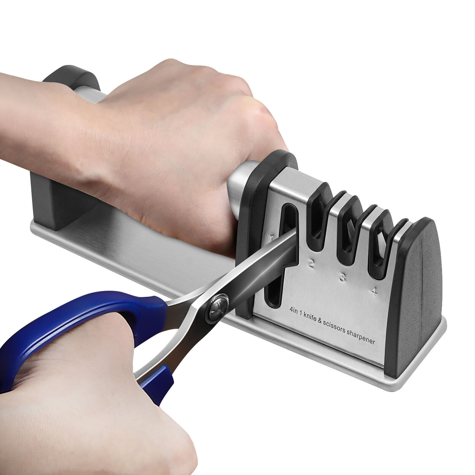 4 Stage Knife Sharpener Professional Ceramic Tungsten Scissor Sharpening Tool