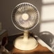 thumbnail image 1 of Ventilador de escritorio retro con batería recargable por USB | Ventilador portátil pequeño para casa, oficina, coche y exteriores | Batería de 800 mAh, autonomía de 1 a 4 horas, refrigeración, 1 of 9