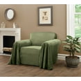 thumbnail image 3 of Innovative Textile Solutions 1-Piece Mason Throw Chair Slipcover, Green, 3 of 4
