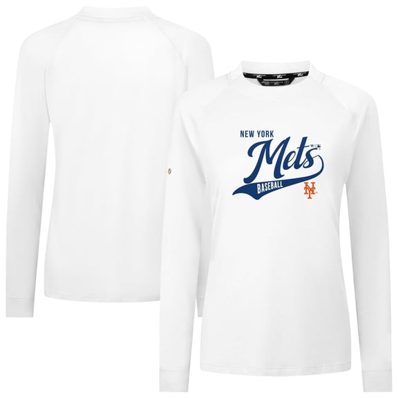 Women's Levelwear White New York Mets Slender Glide T-Shirt