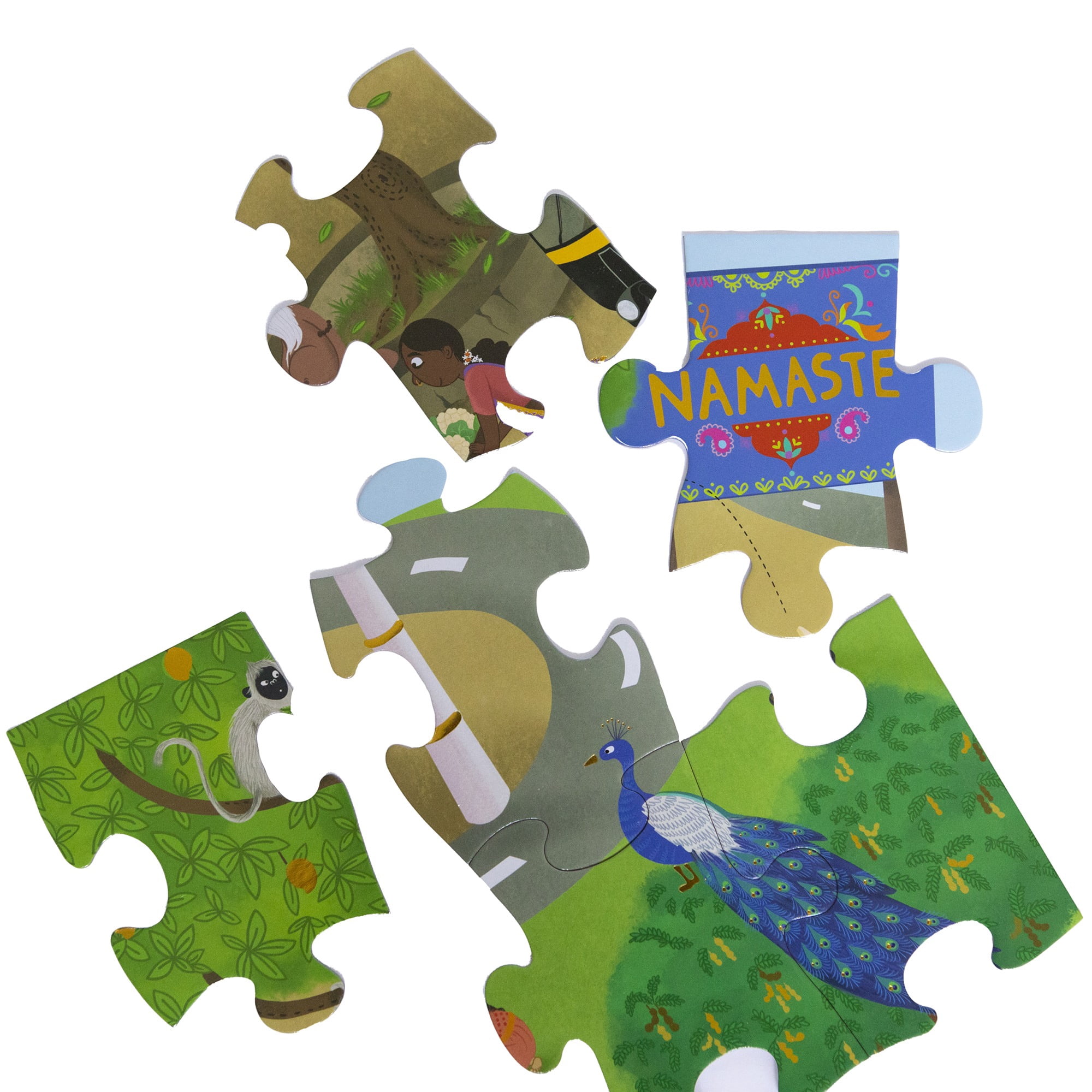 Namaste India Floor Puzzle, 51 Pieces, by Kulture Khazana