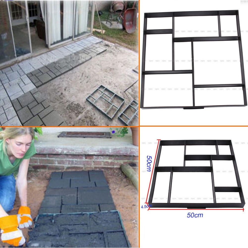 DIY Path Maker Mold,Driveway Path mate Stone Mold Paving Concrete Stepping Mould 