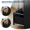 thumbnail image 5 of 3-Drawer Mobile File Cabinet with Lock - Rolling Storage Cabinet for Home Office, Locking Casters， black, 5 of 8