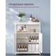 thumbnail image 4 of VASAGLE Armario del Baño, Mueble Baño, Armario de Cocina, Organizador con Compartimiento Abierto, Armario Almacenaje con 2 Puertas, 30 x 60 x 80 cm, Blanco, 4 of 5