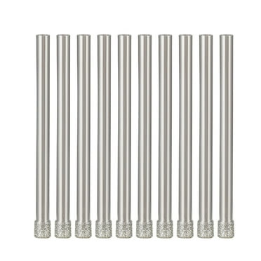 10Pcs 5/32" Diamond Particles Coating Tip Hole Saw Drill Bit for Glass
