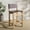Cognac/Natural, variant on Safavieh Romee Scandinavian Low Back Wood and Leather Stools, White/Natural