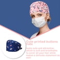thumbnail image 3 of Gourd Caps Nurse Durability Pure Color Button Professional Nurse Hats Assorted Colors Tie Back Work Uniform Operating Hats L10, 3 of 6