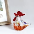 thumbnail image 3 of 1pcs Crystal Chicken Figurine Collection Animal Paperweight Table Centerpiece，Green, 3 of 4