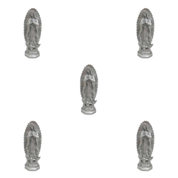 Moyic Estatua de la Virgen María católica, estatuilla de Nuestra Señora, regalo de boda religioso, plata Type2 NO2