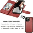 thumbnail image 4 of NJJEX Wallet Case for iPhone 14 Plus 6.7" 2022, for iPhone 14 Plus Case, [9 Card Slots] PU Leather ID Credit Holder Folio Flip [Detachable] Kickstand Magnetic Phone Cover & Lanyard [Wine Red], 4 of 7