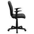 thumbnail image 4 of Scranton & Co Vinyl Quilted/Nylon Mid-Back Office Chair with Arms in Black, 4 of 6