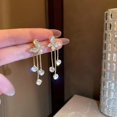 thumbnail image 2 of （two for one）1 Pair Women Detachable Butterflies Long Rhinestone Tassel Drop Earrings Piercing Shining Stud Earrings Jewelry Accessories, 2 of 7