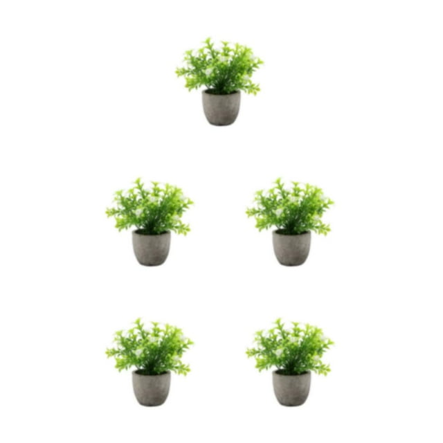 kurtrusly Realistic Artificial Succulent Low Maintenance Elegant Easy To Clean Artificial Money Tree In Pot white babysbreath 5Set