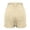 g-Beige, variant on PIMSSY Women Shorts Casual Solid Color Elastic Waist Shorts With Pockets For Sports Everyday Wear Stylish Bottoms