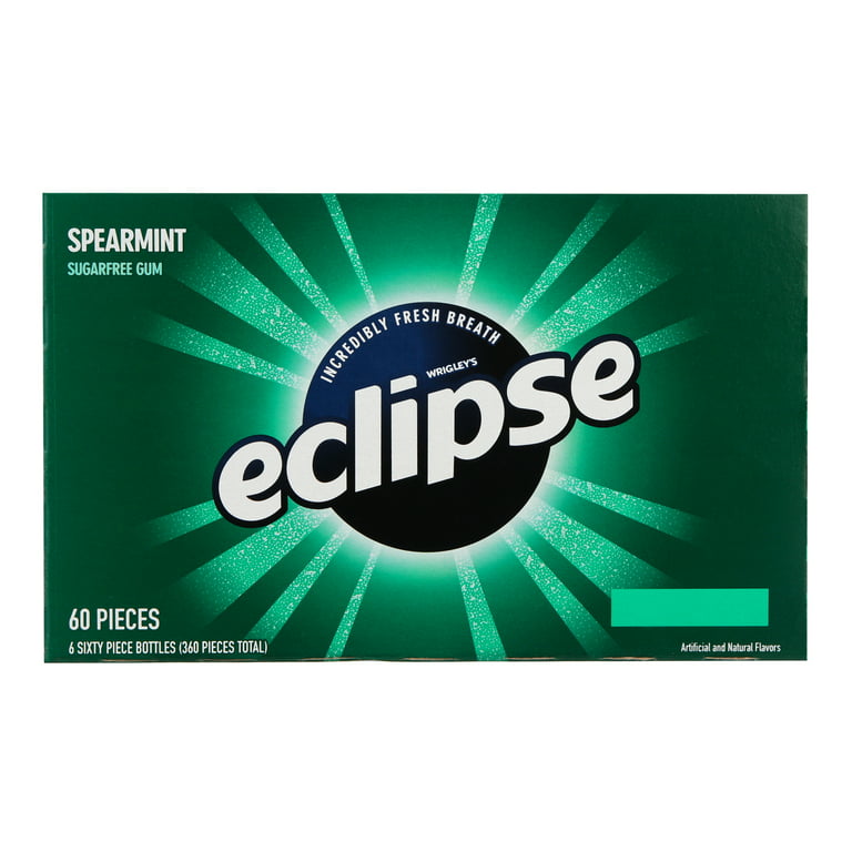 Eclipse Spearmint Sugar Free Bulk Chewing Gum, 60 pc, 6 ct 